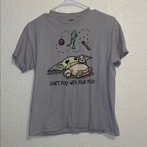 Star Wars don’t play with your food Gray Graphic T-Shirt